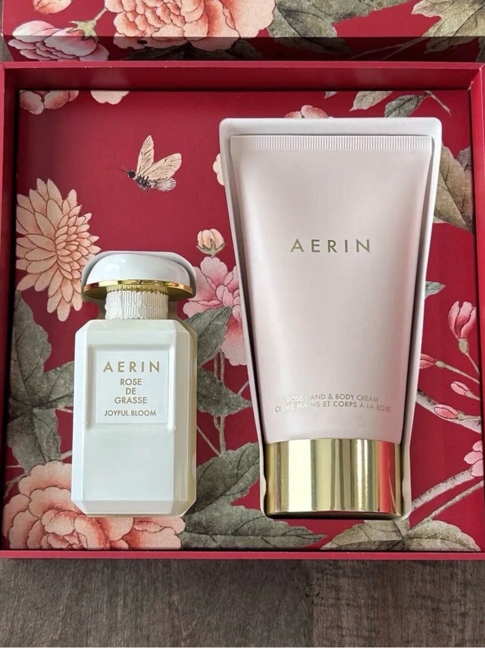 Aerin Rose de Grasse Joyful Bloom Set – White & Soft Pink with Gold Accents